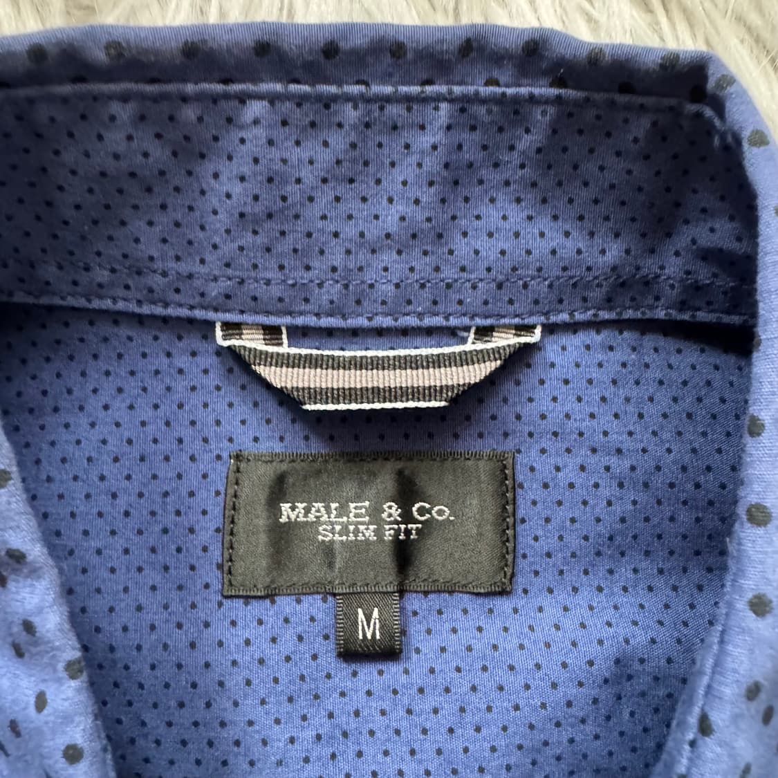 MALE & CO 일본빈티지 땡땡이 셔츠 y2k 빈티지셔츠 M 90 상품이미지4