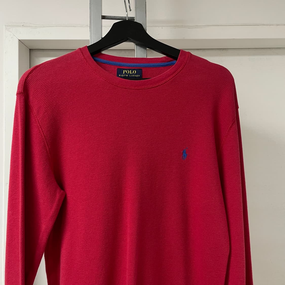 폴로 랄프로렌 와플 긴팔 티셔츠 레드 S 상품이미지2