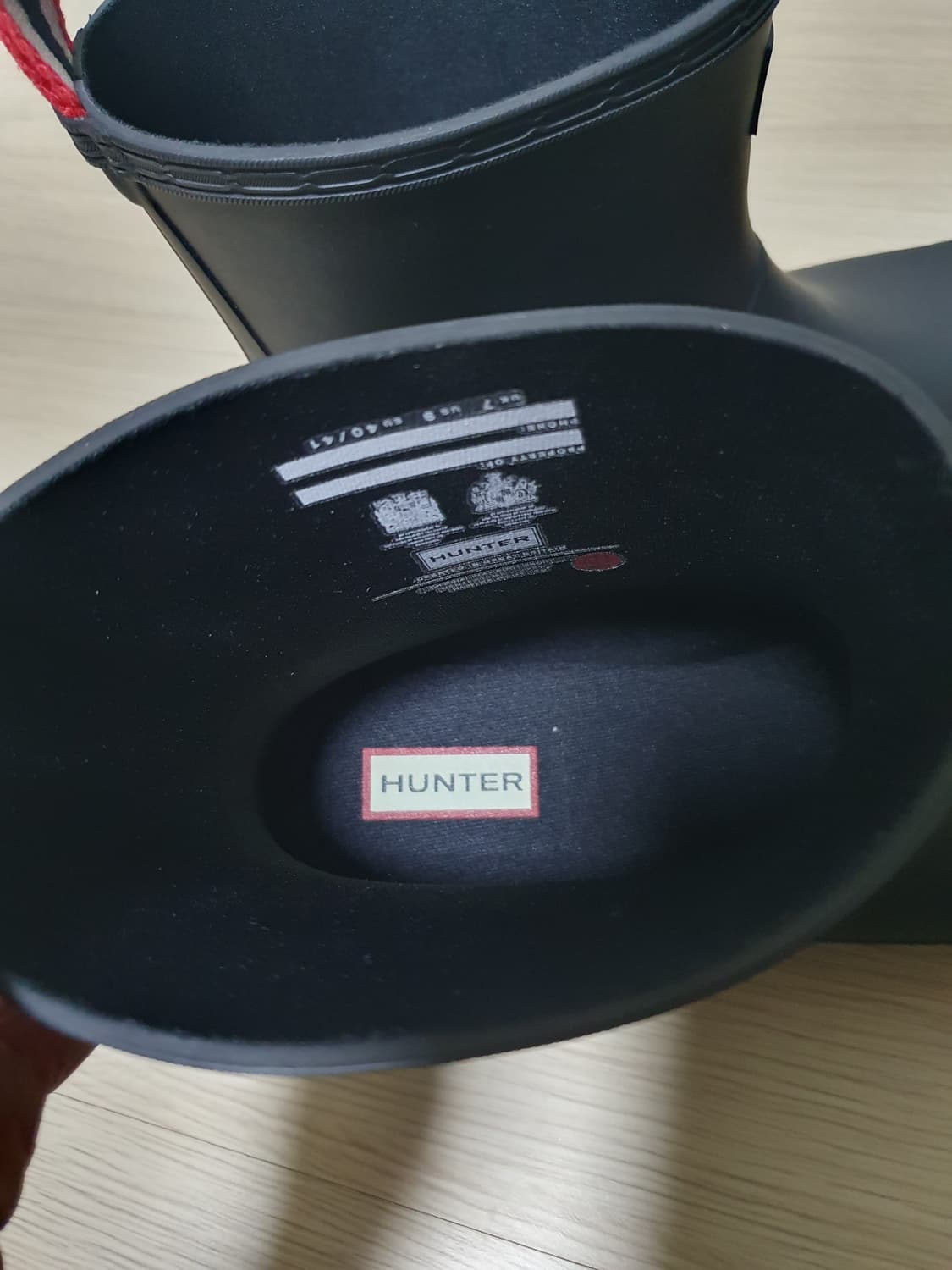 헌터 레인부츠 블랙 숏 부츠 255~60 상품이미지8