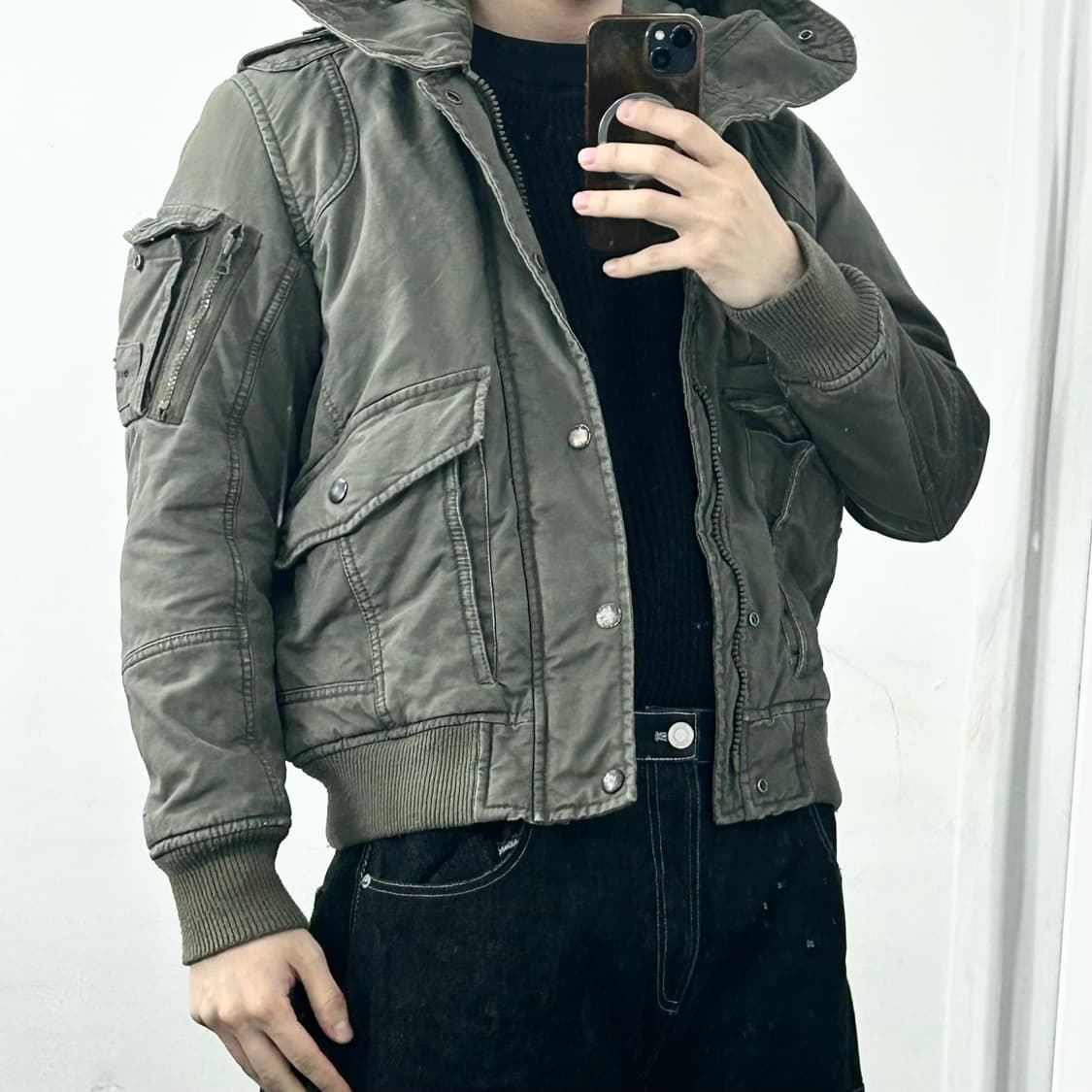 디젤 밀리터리 후드 탱커 자켓 상품이미지4