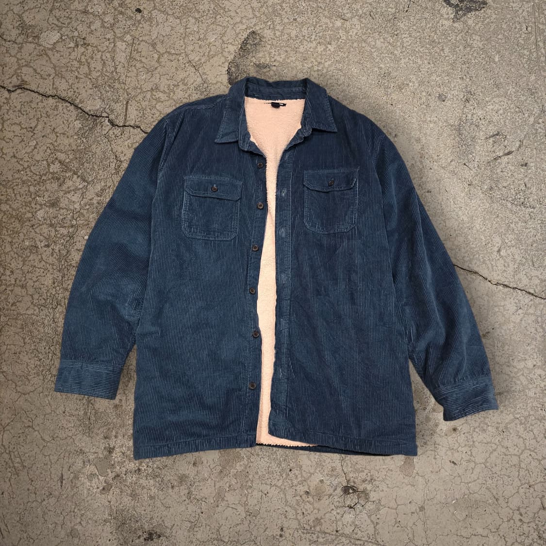 Lands' End 코듀로이 셰르파 안감 셔츠형 자켓 상품이미지1