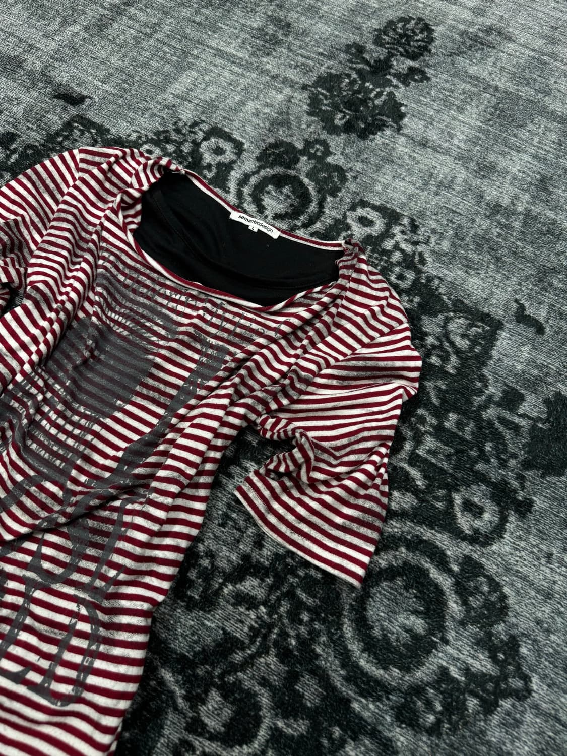 Semantic design 00s pirate stripe drapin 상품이미지3