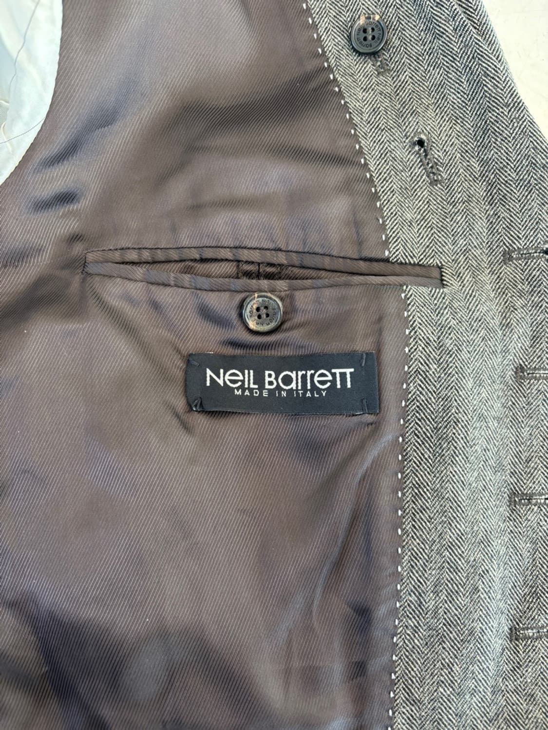 Neil Barret Layered Cashmere Coat 상품이미지9