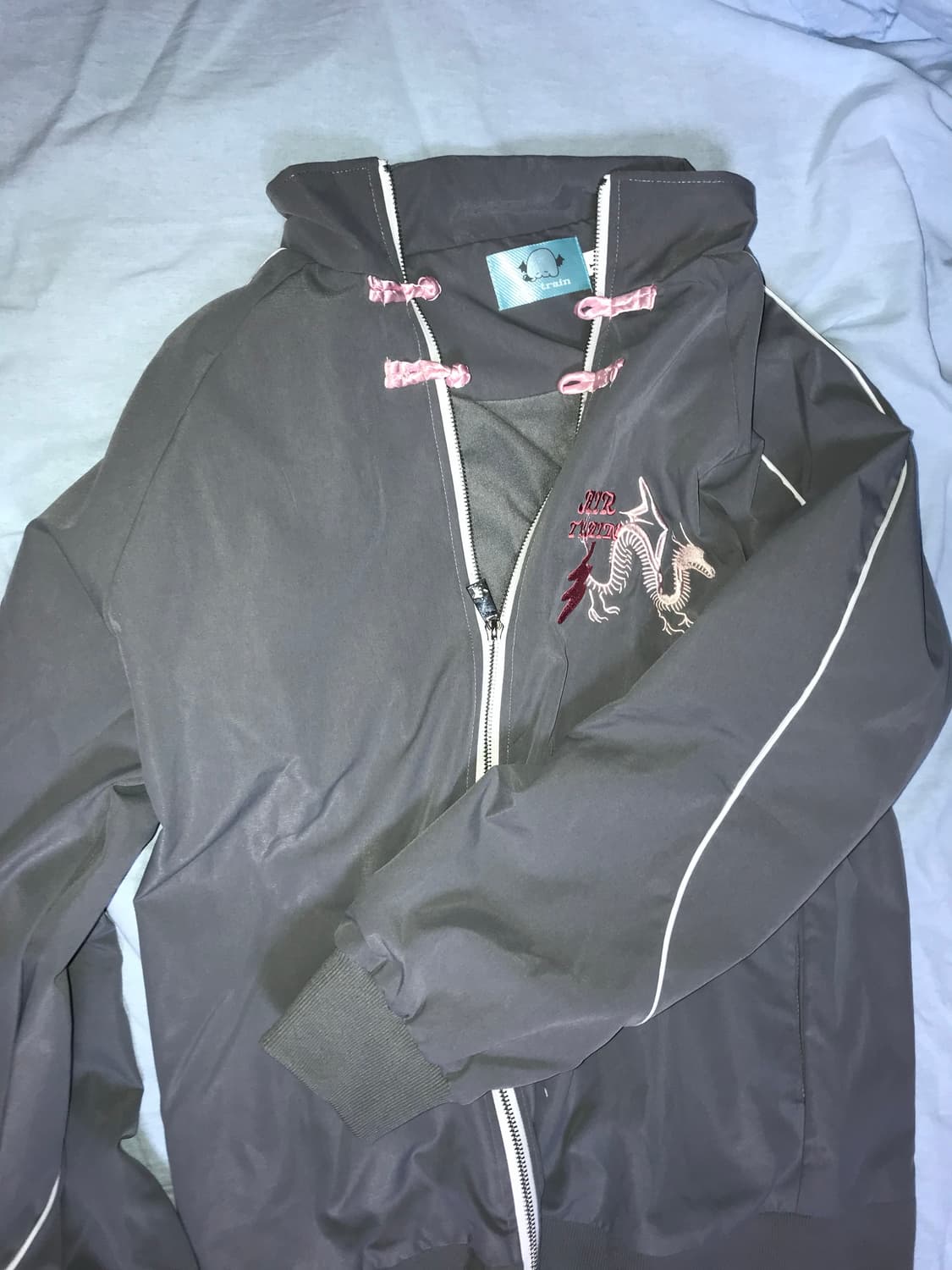 중브 airtrain 점퍼 자켓 드래곤 자수 져지 서브컬쳐 상품이미지3