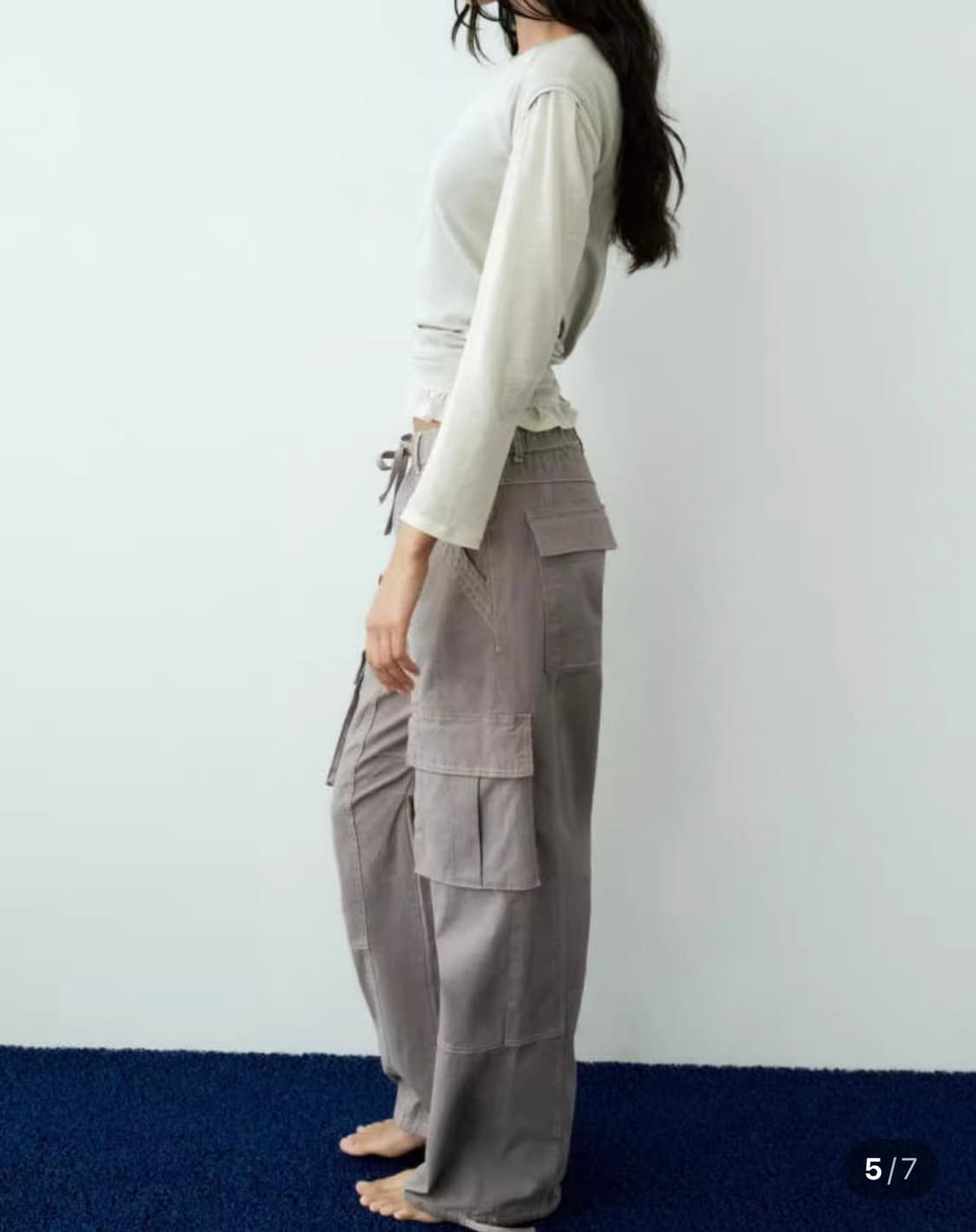 zara 스티치 카고 팬츠 상품이미지3