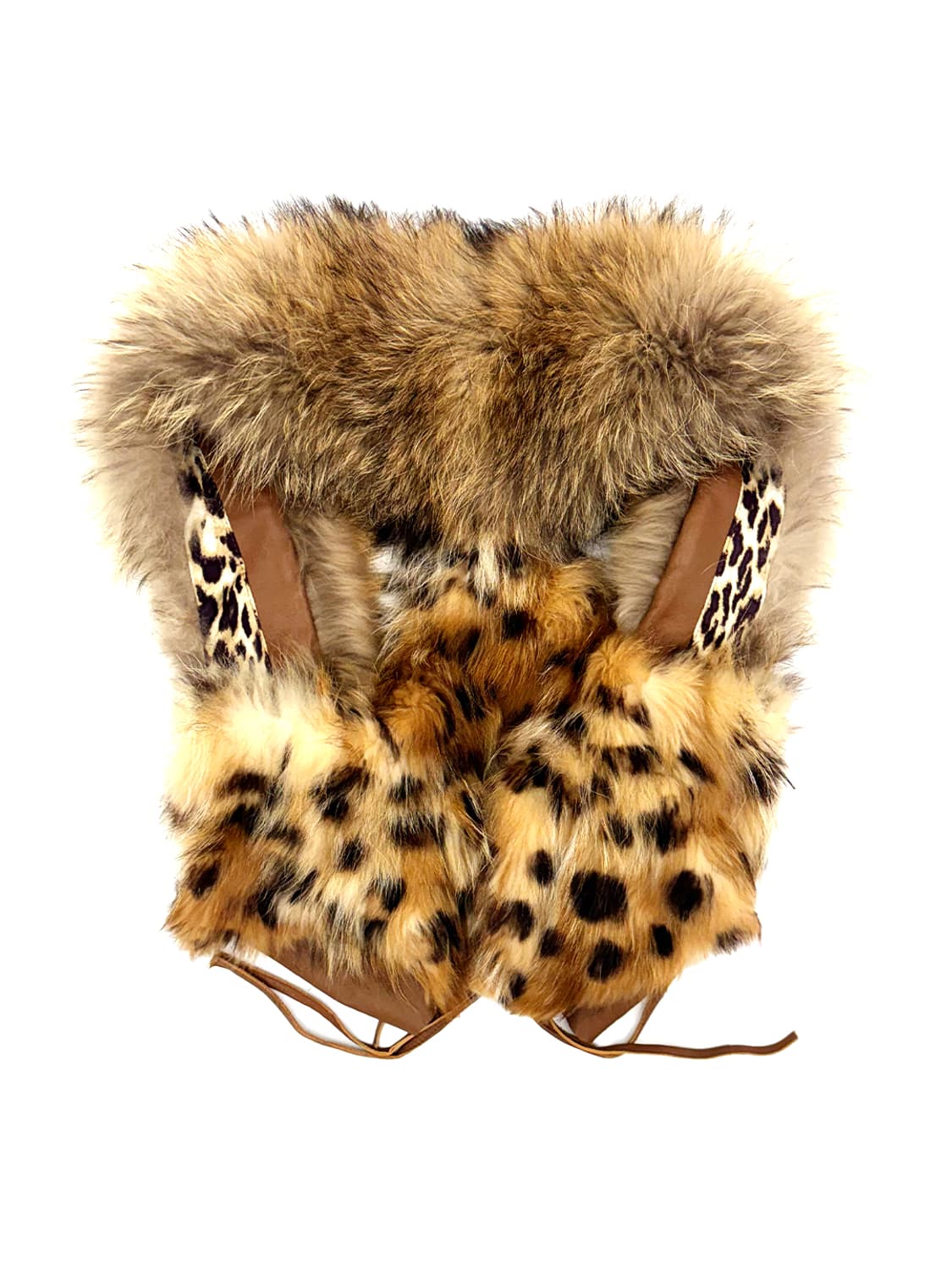 Vintage  Leopard  Fox fur Vest/ Os 상품이미지4