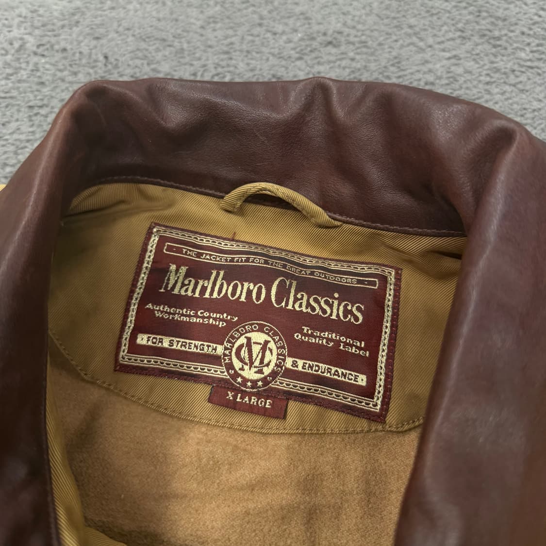 [ 정품/XL ] 말보로 클래식 빈티지 카라 레더 워크 자켓 상품이미지5