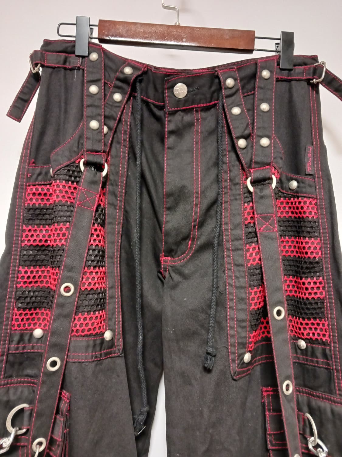 TRIPP NYC 스트라이프패턴 스트랩체인 와이드팬츠 상품이미지2