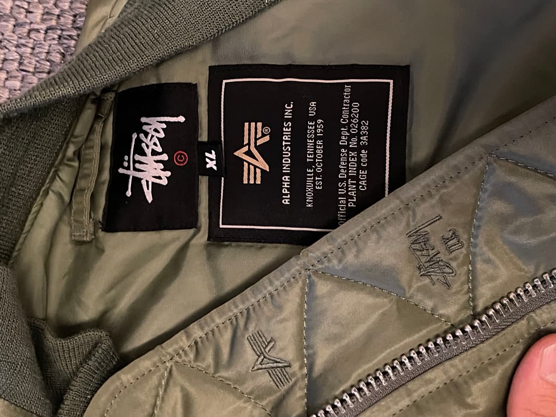 스투시 프라그먼트 알파 인더스트리 ma-1 상품이미지5