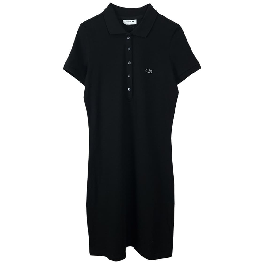 [라코스테](새상품) 로고 패치 반팔 카라 원피스 블랙 M20237 상품이미지2