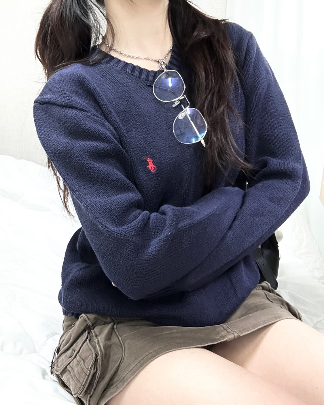 폴로 레드포니 네이비 브이넥니트 상품이미지2