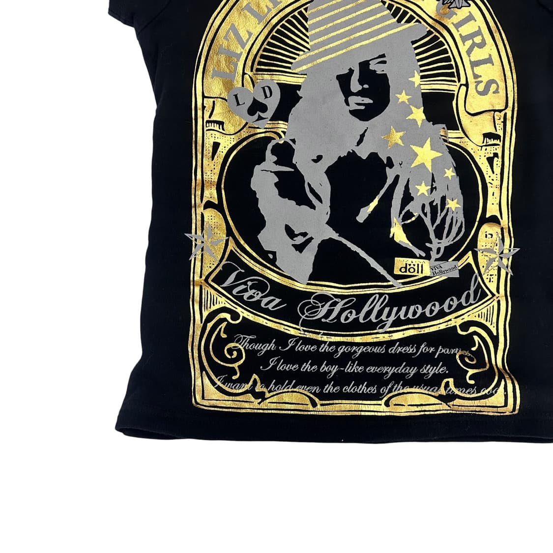 Liz Lisa, Gold Girl Printing Black T-Shi 상품이미지5