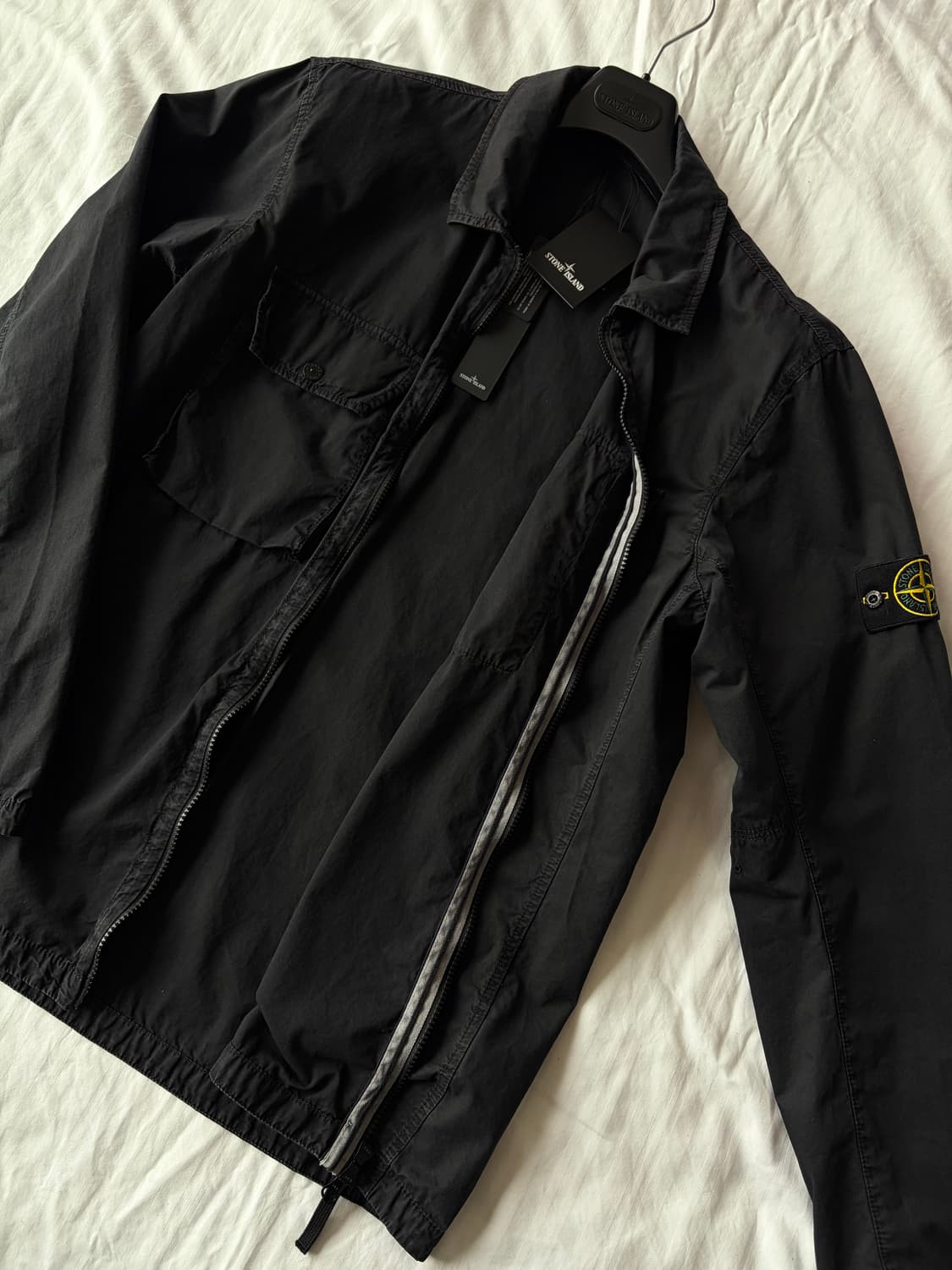 [XXL]스톤아일랜드 21FW올드이펙트 113WN 오버셔츠 블랙 상품이미지6