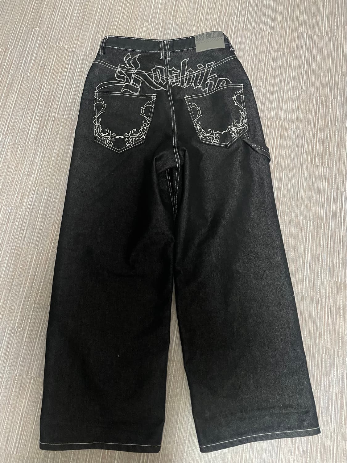 급처)카시코 자수 논페이드 데님 팬츠 블랙 S 미스치프 보헤미안서울 나체 상품이미지3