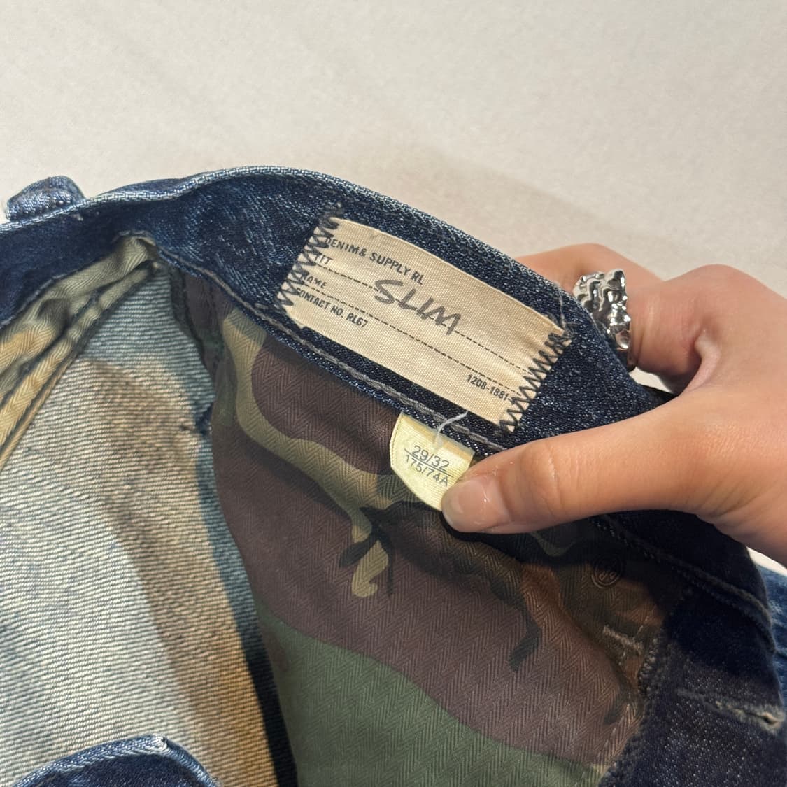 30inch) 데님앤서플라이 랄프로렌 바이커 데님 팬츠 상품이미지10