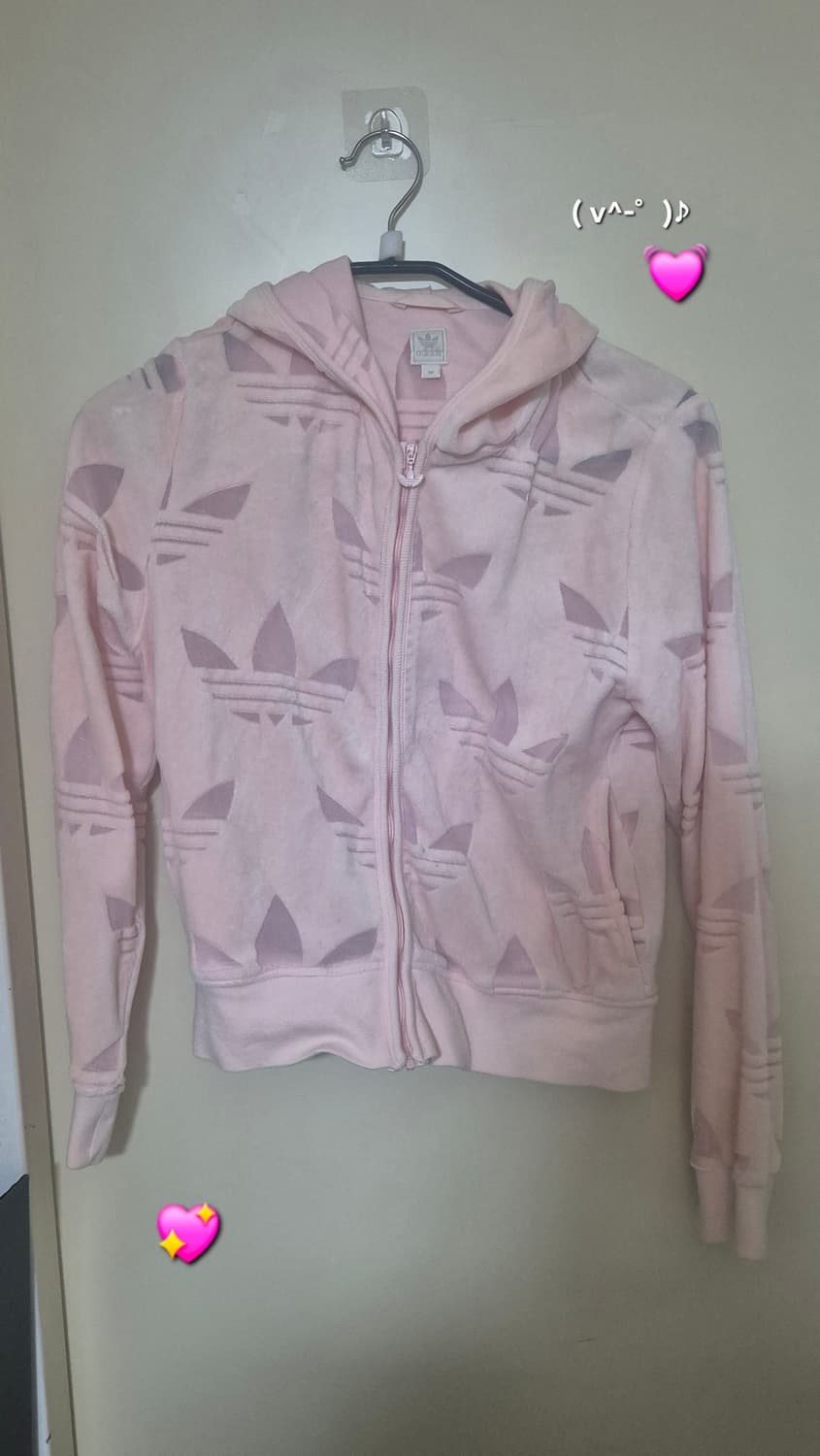 아디다스 핑크 테리 후드집업 대장템💖  상품이미지1