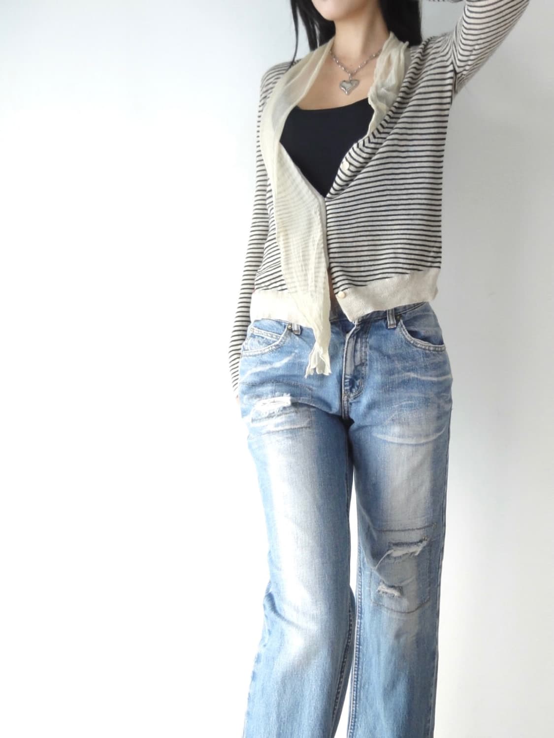 SYSTEM unbal drape cardigan 상품이미지6