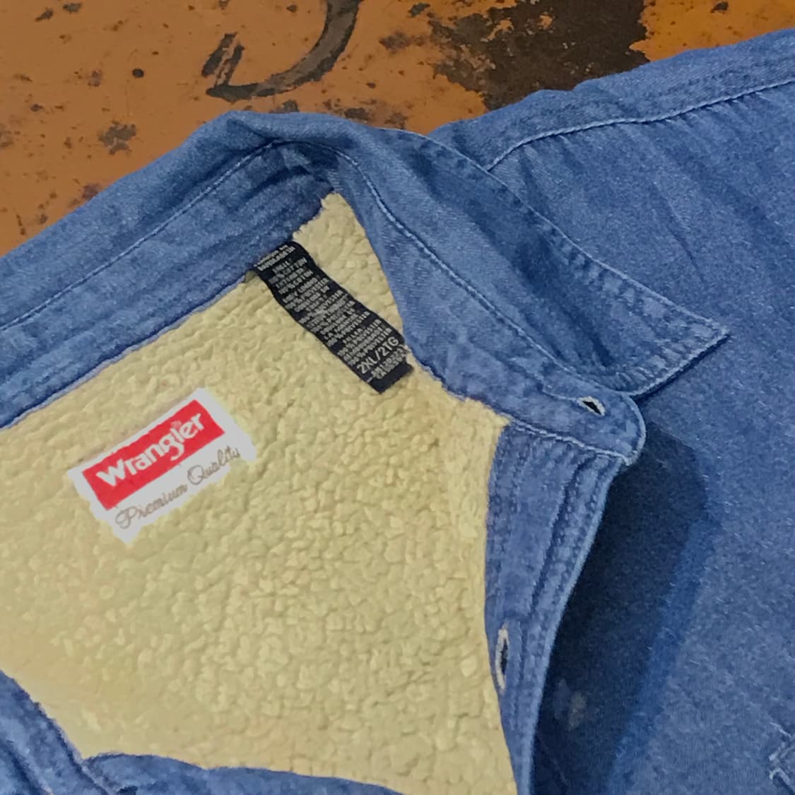 랭글러 중청 데님 양털 셰르파 자켓 남성 120 빅사이즈 상품이미지4