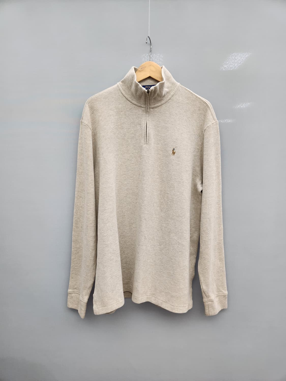 Polo 폴로 랄프로렌 베이지 반집업 니트 상품이미지1