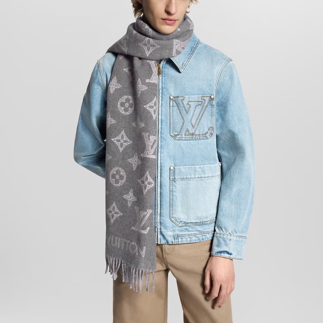 [새상품/선물가능] 루이비통 모노그램 쉐도우 머플러 목도리 상품이미지8