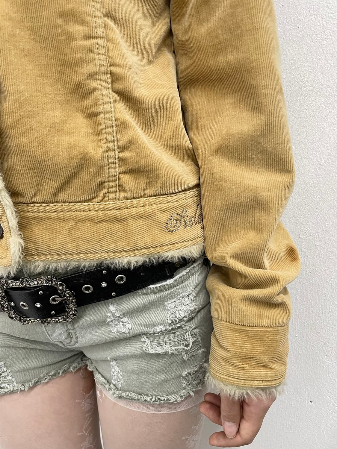 시슬리 코듀로이 양털 트러커 자켓 상품이미지3