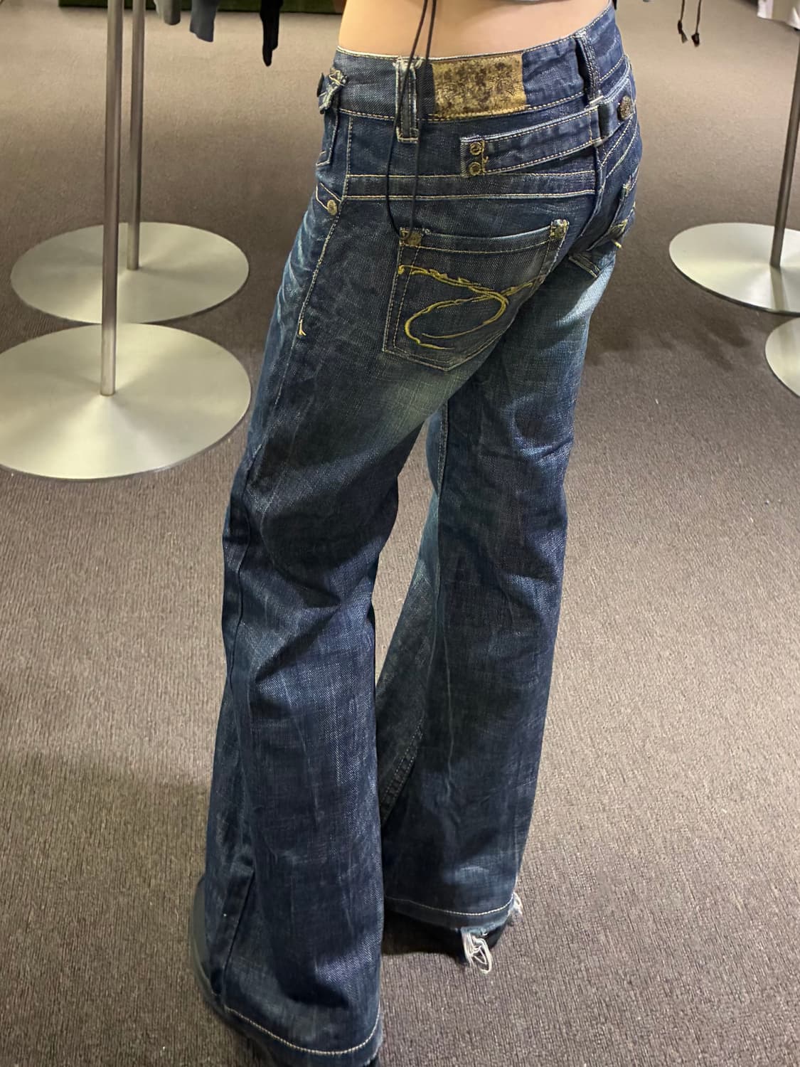 23)레드페퍼 빈티지 y2k 로우라이즈 플레어 데님팬츠 상품이미지1