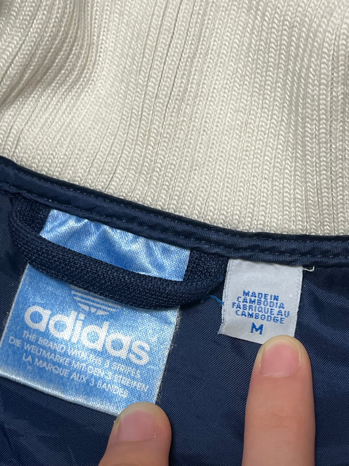 아디다스 희귀 빈티지 STV 네이비 화이트 남흰 트랙탑 져지 95/M 상품이미지10