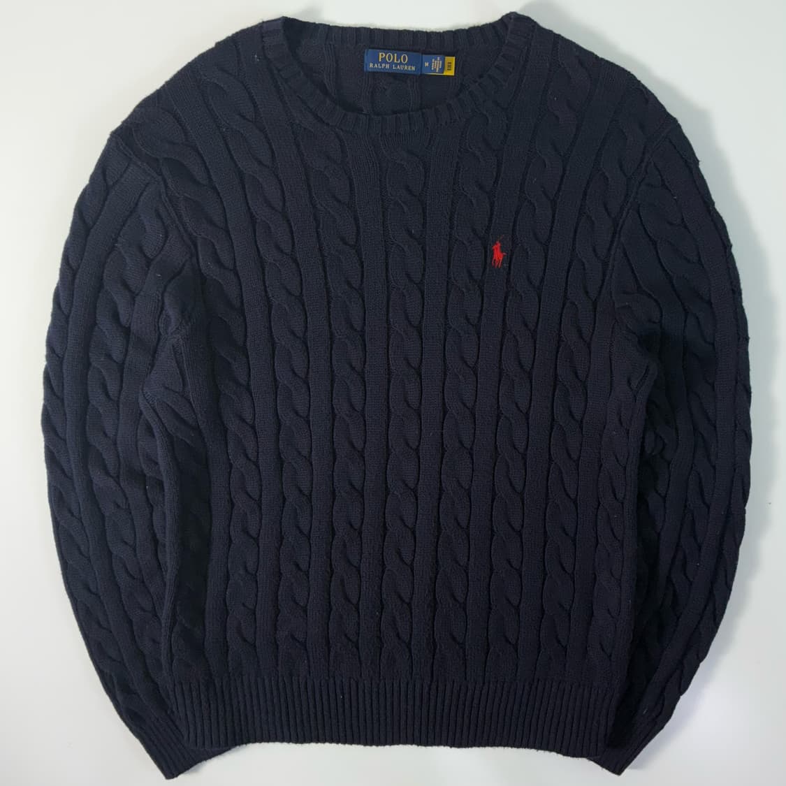 Polo   폴로 랄프로렌 자수 코튼 꽈배기 니트 상품이미지1