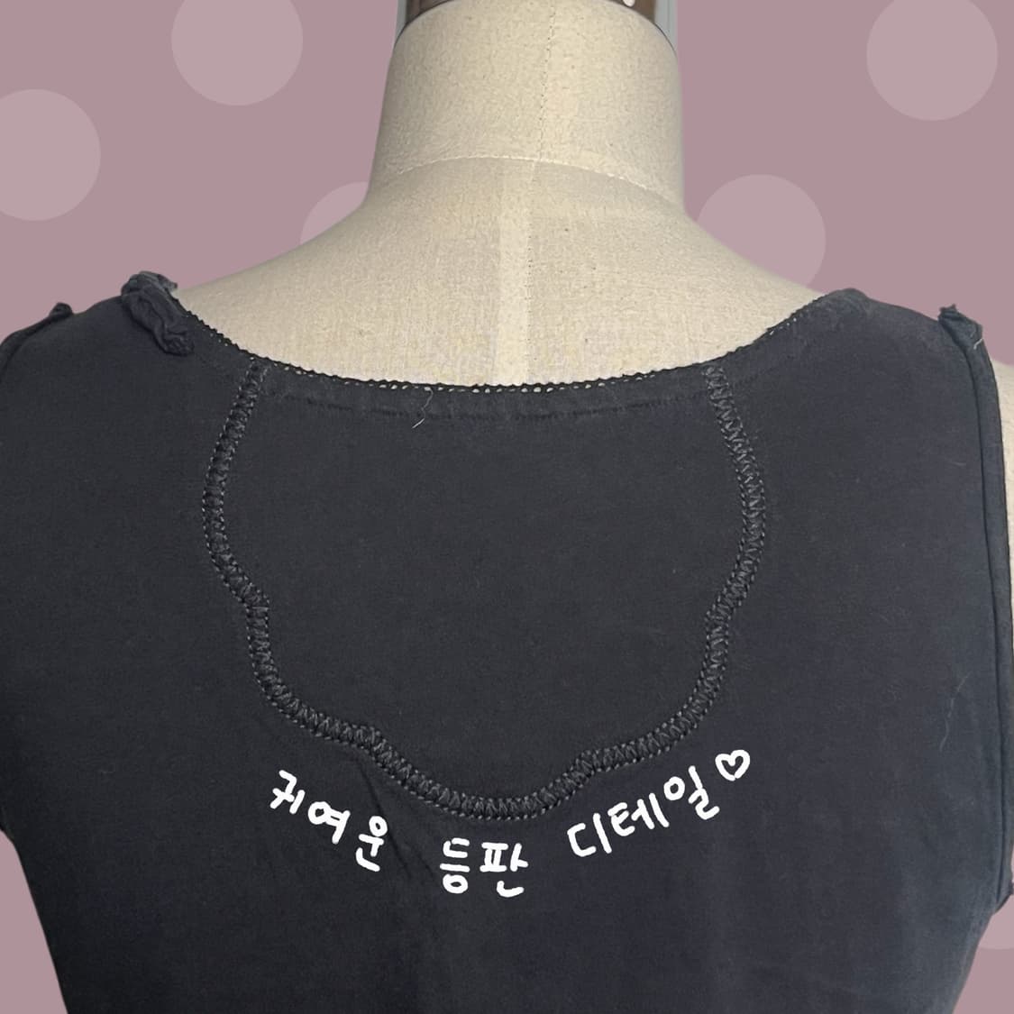 빈티지 모리걸 블랙&브라운 러플 슬리브리스 원피스 상품이미지6