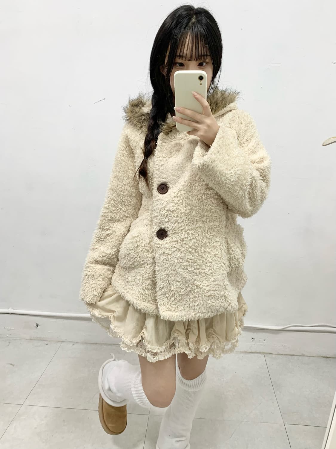 [SENA PARMO] 라떼갸루 폭닥 퍼 후드 상품이미지3