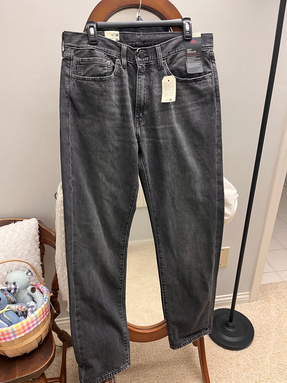 [새상품,미국출시] 리바이스 505 프리미엄 셀비지 흑청 (바살트락) 상품이미지2