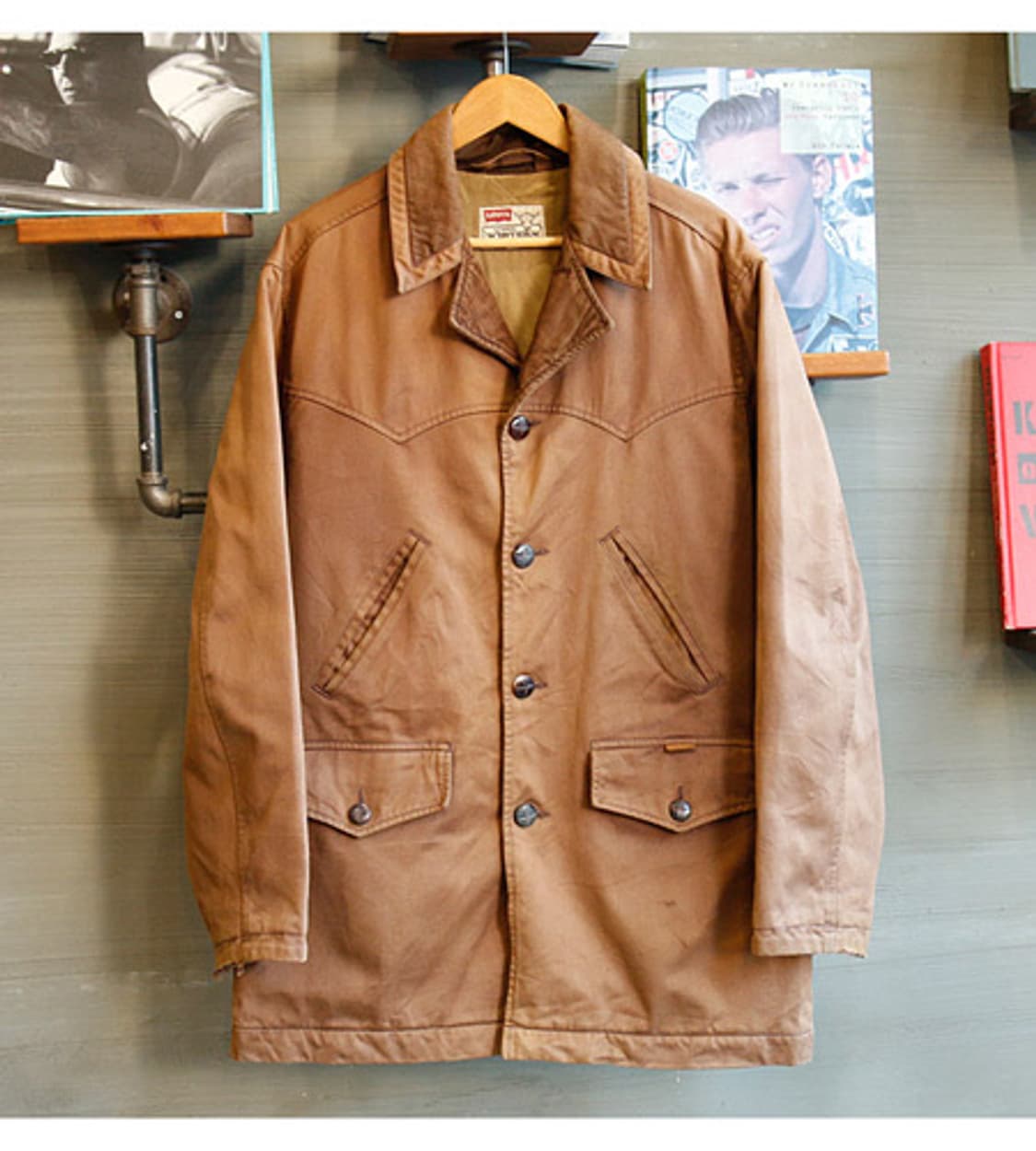[L] 90s 리바이스 웨스턴 자켓 브라운 (매키노 코트) 상품이미지1