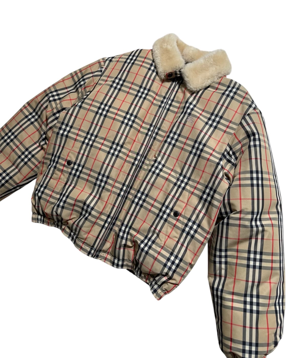 슈프림 X 버버리 22SS 노바체크 셔링 칼라 다운 푸퍼 상품이미지4