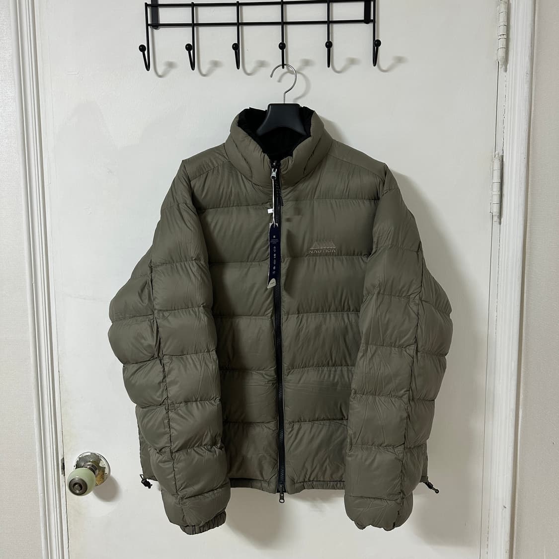 새상품 XL 노티카 리버시블 양면 다운 패딩 블랙/올리브 상품이미지3