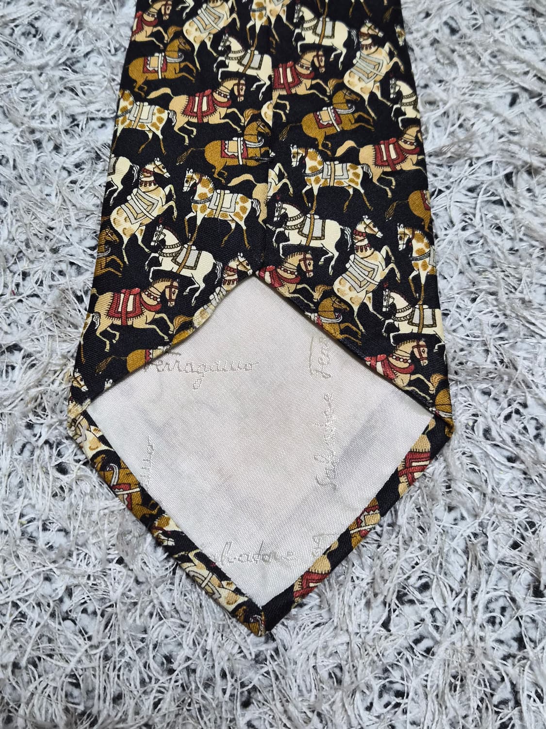 페레가모Ferragamo 말 패턴 넥타이 Free - N66 상품이미지3