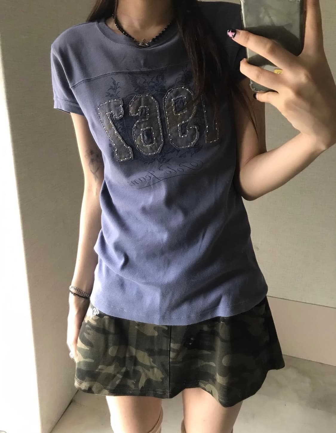 빈티지 폴로 대장 자수 반팔 프린팅 상품이미지3