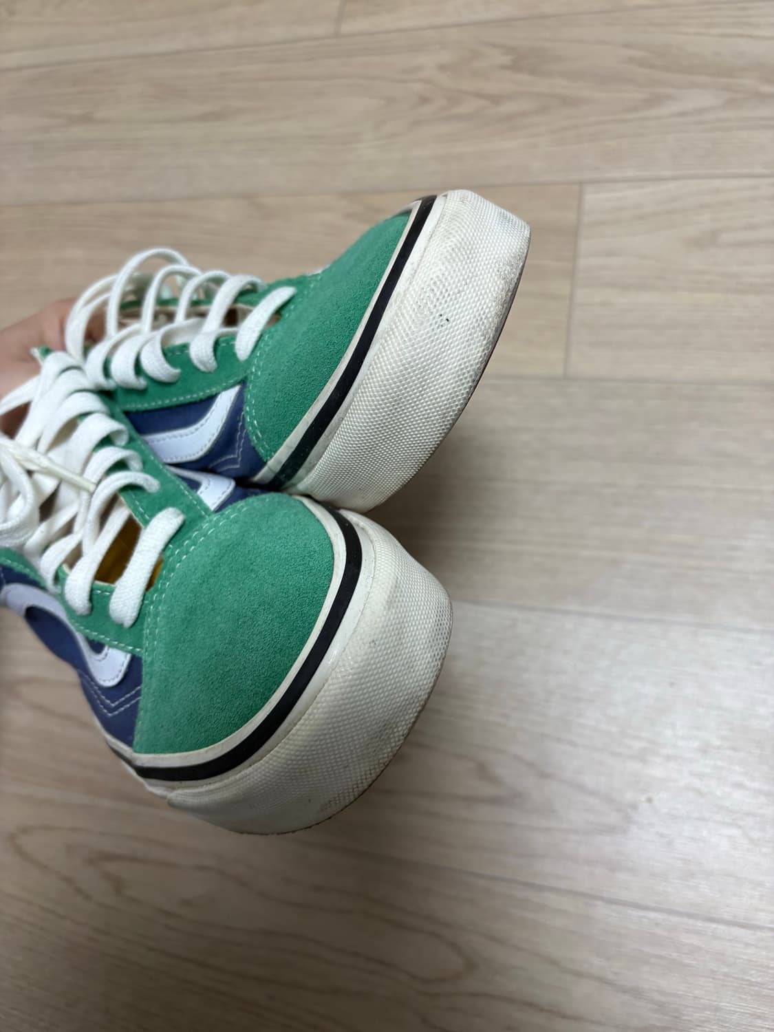 반스 올드스쿨 블루 그린 스니커즈 상품이미지2