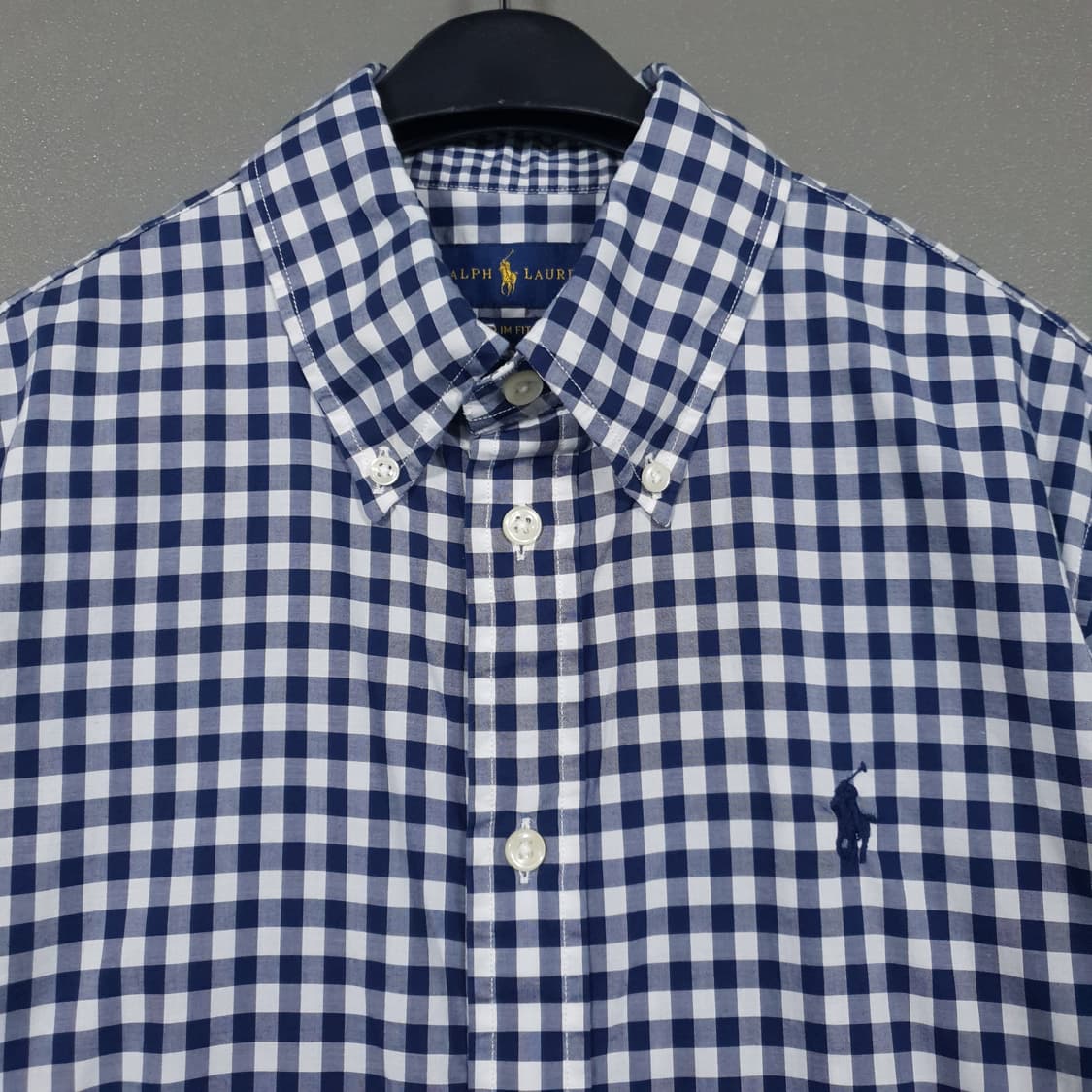 여성) 폴로 랄프로렌 포니 버튼다운 깅엄 옥스포드 체크 셔츠 남방 슬림핏 상품이미지2
