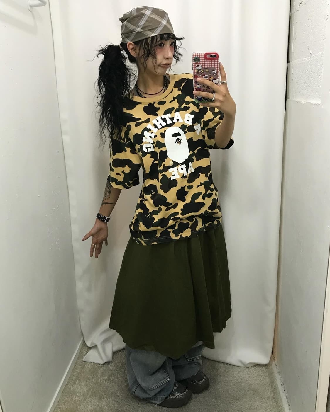 < Bape Camouflage College T-shirt 상품이미지3