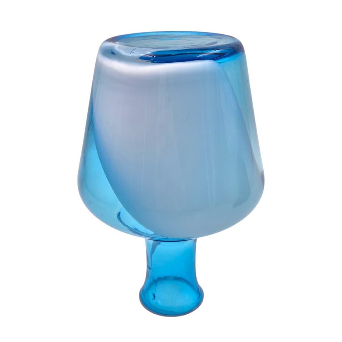 70s 쿠라타 핸드블로운 아쿠아 스윌 꽃병 상품이미지3