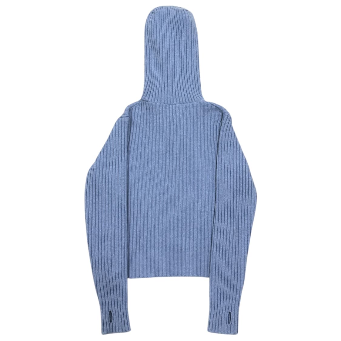 문선 바라클라바 니트 탑 후드 블루 M 상품이미지3