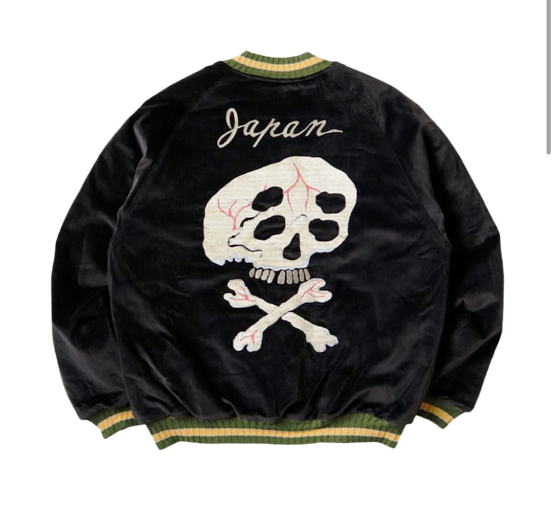 캐피탈 벨베틴 설파이드 수베니어 레인 스컬 자켓 블랙 상품이미지1