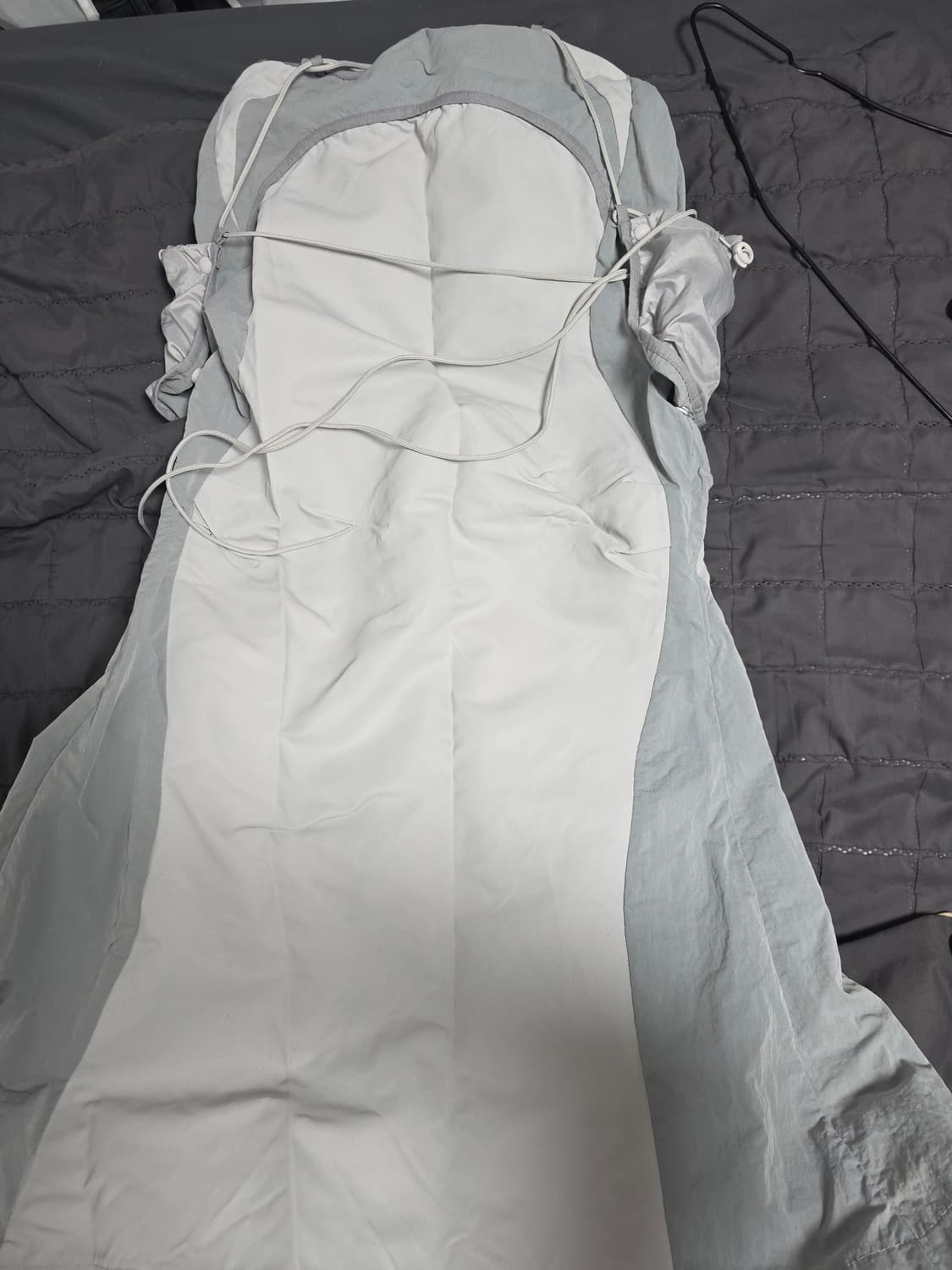 오호스OJOS 포켓 롱스커트 그레이 사이즈1 상품이미지2