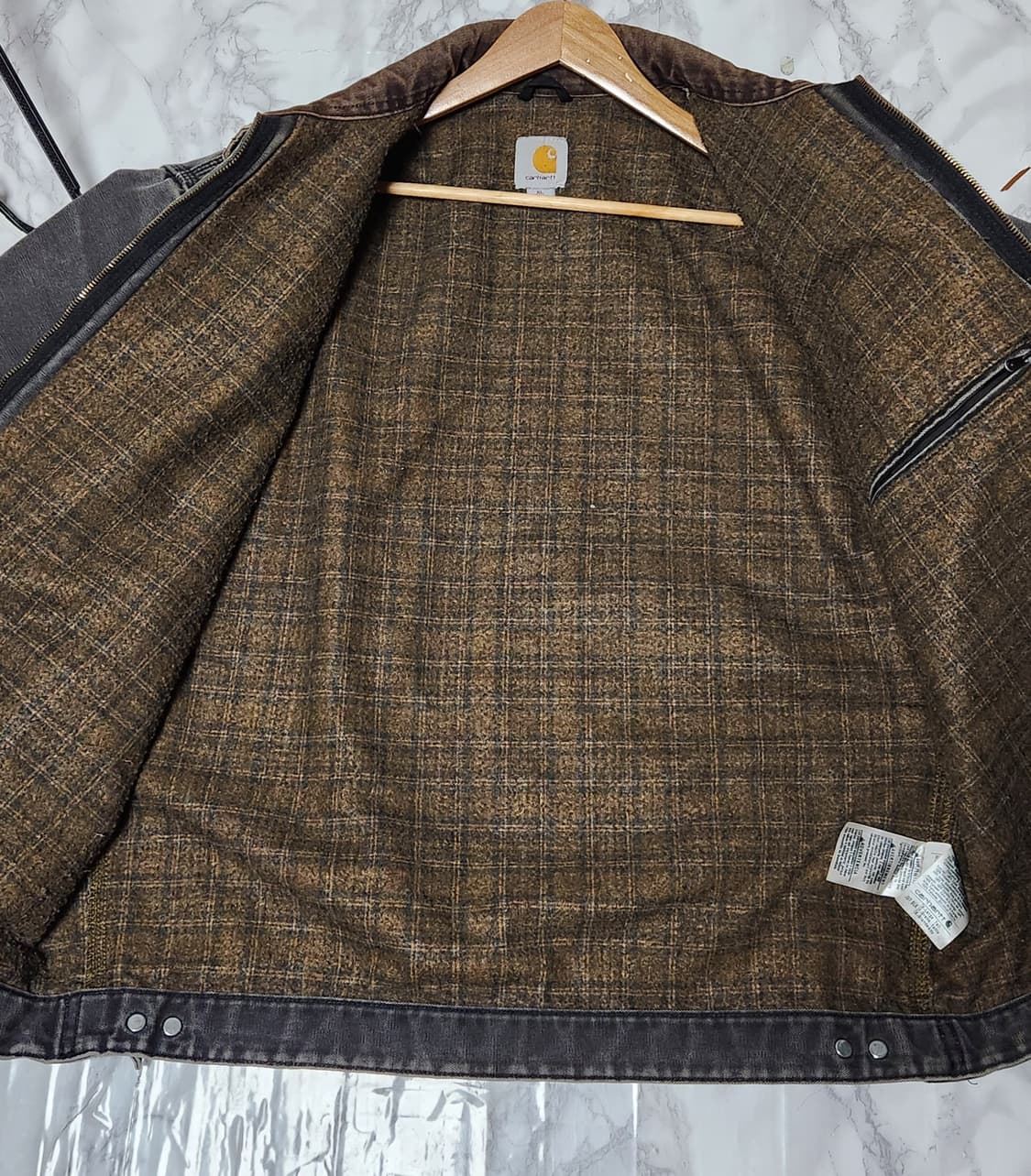 칼하트 J97 흑청 디트로이트 워크 자켓 상품이미지6