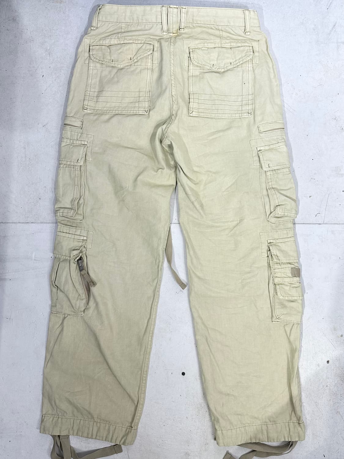 빈티지 데드스탁 탄창 유틸리티 멀티 포켓 포인트 베이지 카고 팬츠 31 상품이미지5
