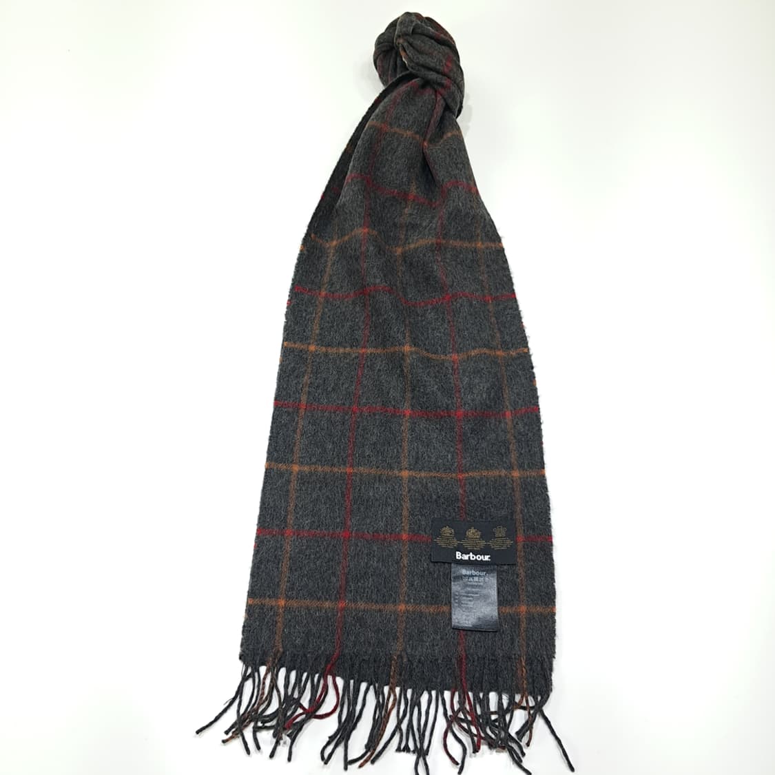 MX467 바버 램스울 3로얄워런트 윈도우페인 차콜 머플러 목도리 상품이미지1