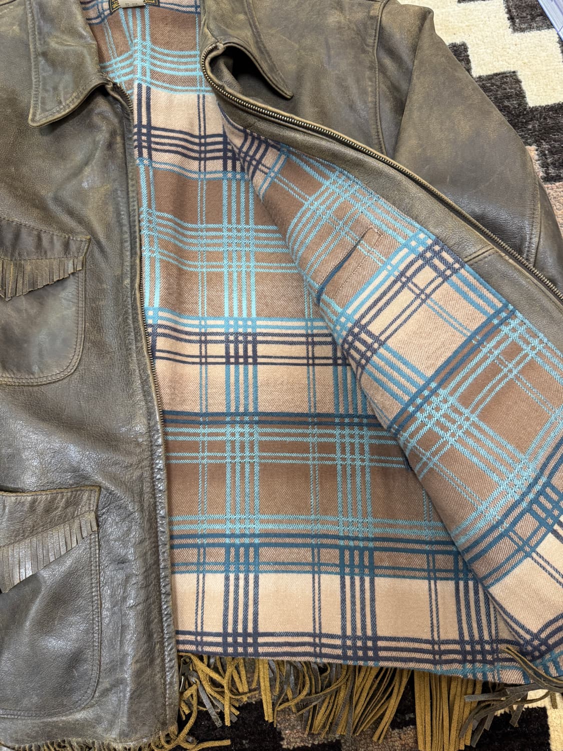 RRL 더블알엘 프린지 레더 자켓 L 새제품 상품이미지3