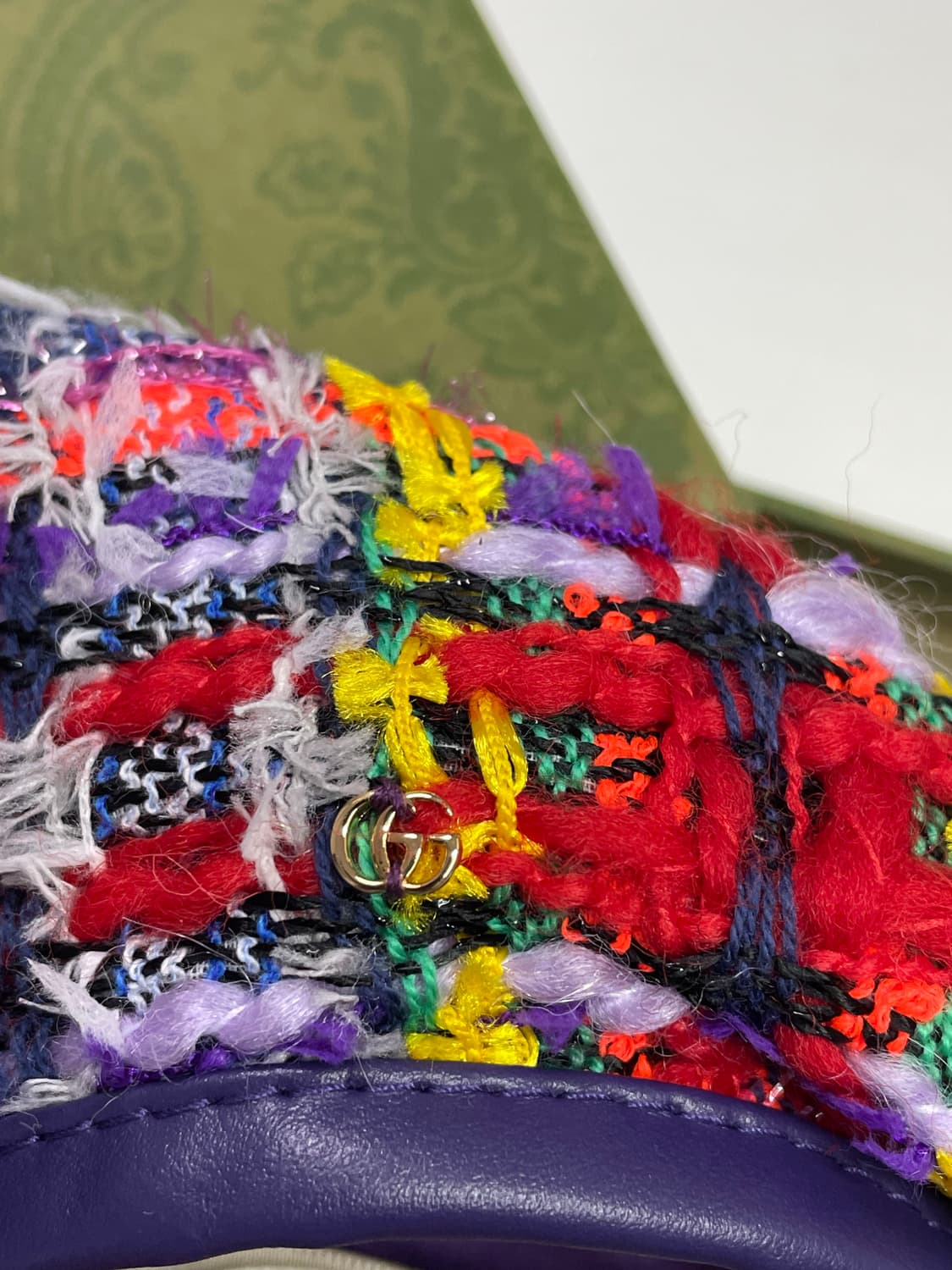 새상품 구찌 GG 로고 라메 트위드 베레모 모자 상품이미지8