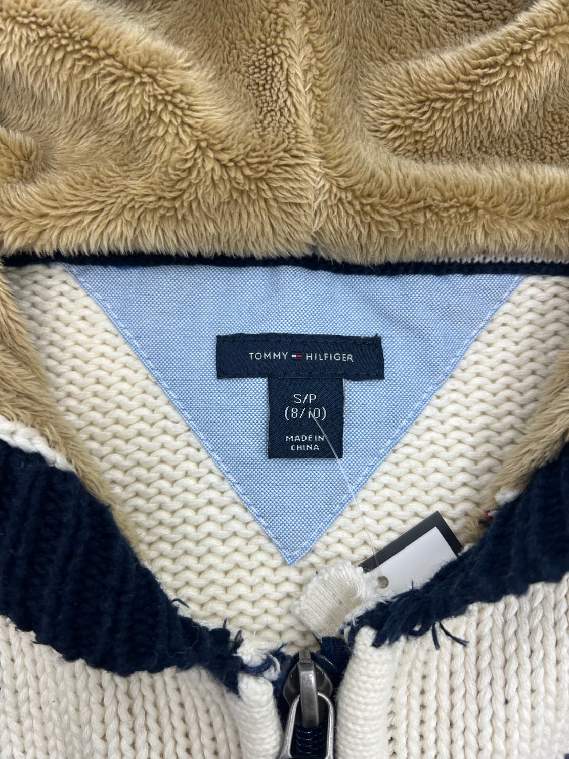 타미힐피거 패턴 후드 니트집업 상품이미지3