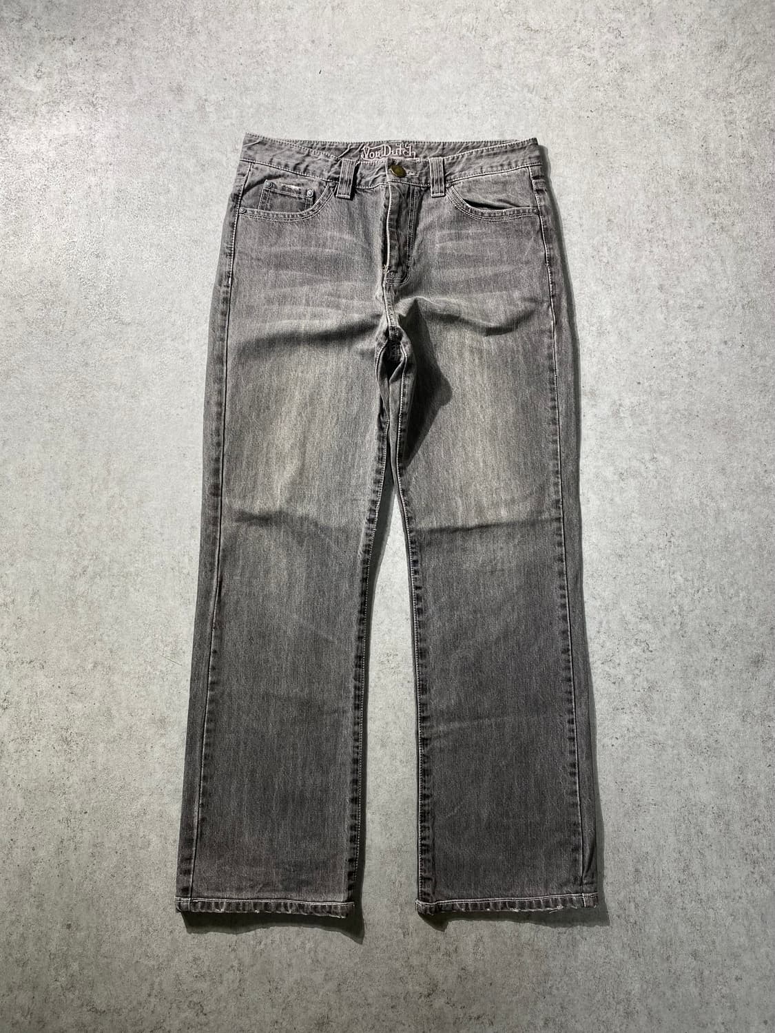 [31] Von Dutch 본더치 그레이 워시드 데님팬츠 상품이미지1